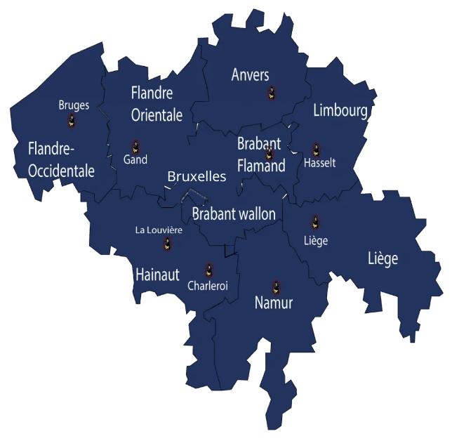 CARTE BELGIQUE monplombier