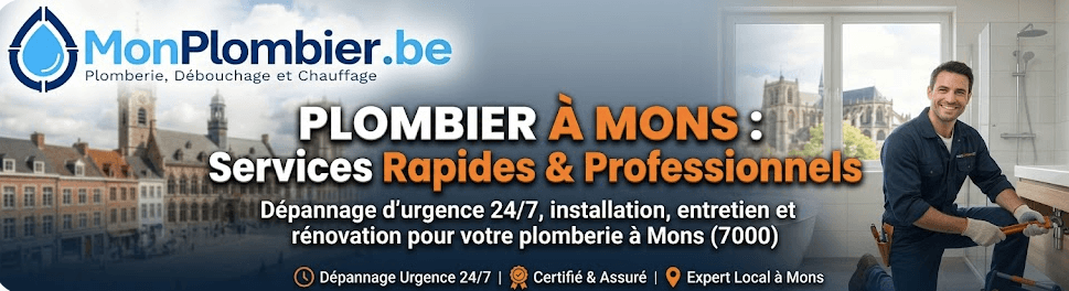 plombier agréé mons intervention devant le Beffroi de mons