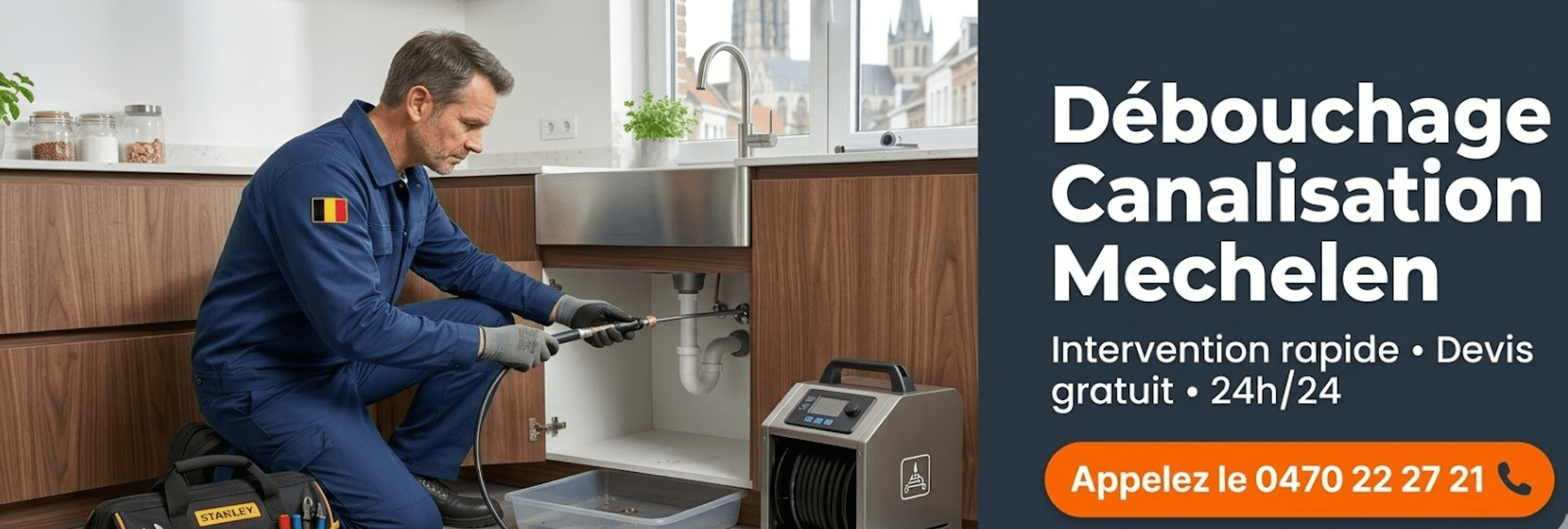 Débouchage canalisation Mechelen appeler monplombier